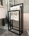Metalowy wieszak stojący na ręczniki w stylu loft- TriBeCa